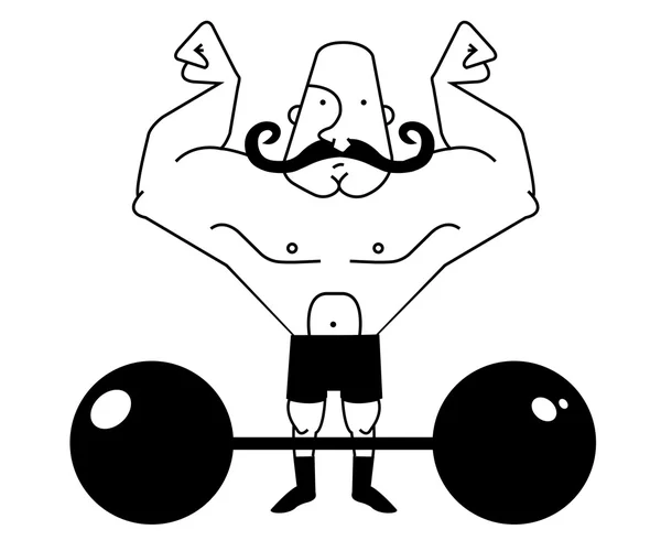 Fuerte atleta de circo — Vector de stock