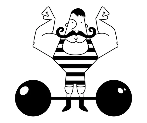 Fuerte atleta de circo — Vector de stock