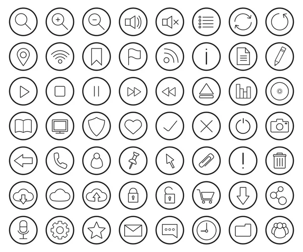 Digitale lineaire icons set — Stockvector