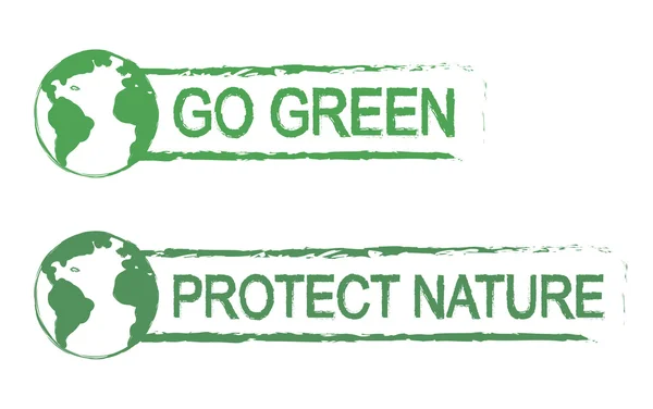 Go green, protect nature — 图库矢量图片