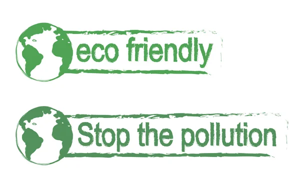 Eco friendly, stop the pollution — Stock Vector