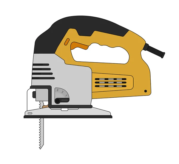 Falegnameria elettrica jig sega utensile — Vettoriale Stock