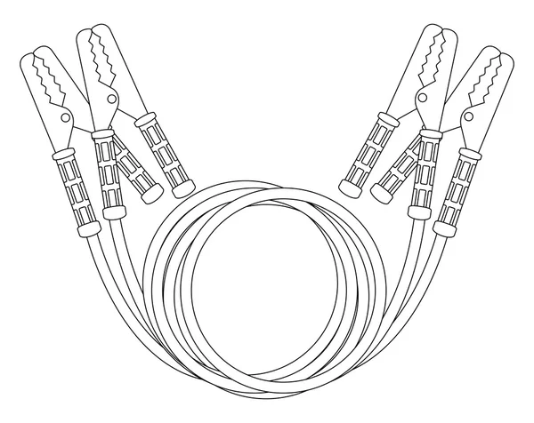 Cables de alimentación de puente de coche — Archivo Imágenes Vectoriales