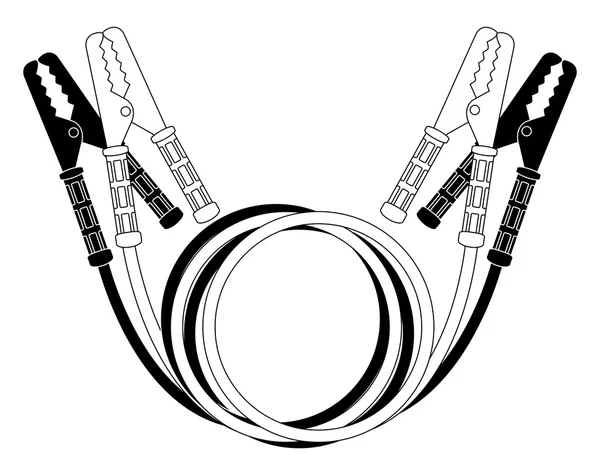 Auto propojovací napájecí kabely — Stockový vektor