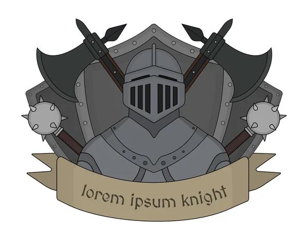 中世纪的骑士 logo — 图库矢量图片
