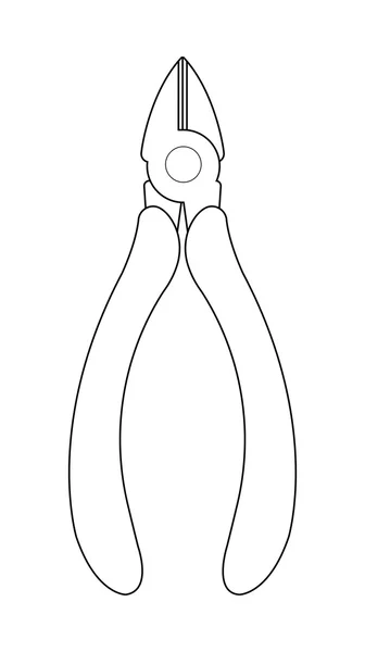 Rubber greep tangen-kniptangen pictogram — Stockvector