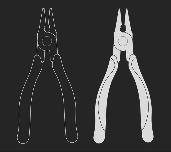 Costruzione gomma maniglia pinze icona — Vettoriale Stock