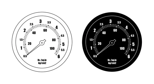 Pressure gauge bar icon — Stock Vector
