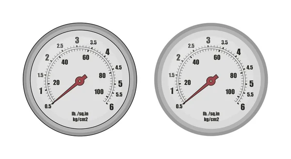 Pressure gauge bar icon — Stock Vector