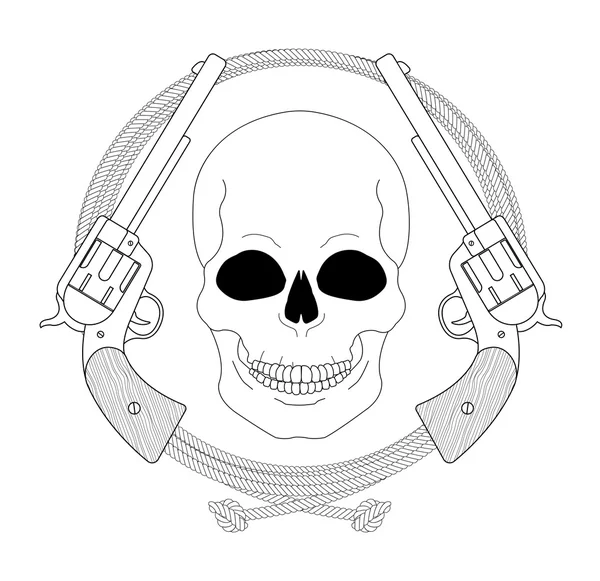 Emblème ouest sauvage — Image vectorielle