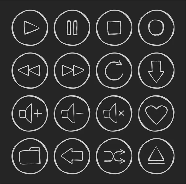 Hand drawn sketch icons set — Stock Vector