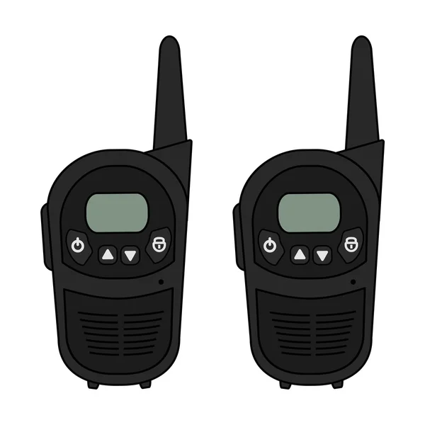 Two travel black radio — Stok Vektör