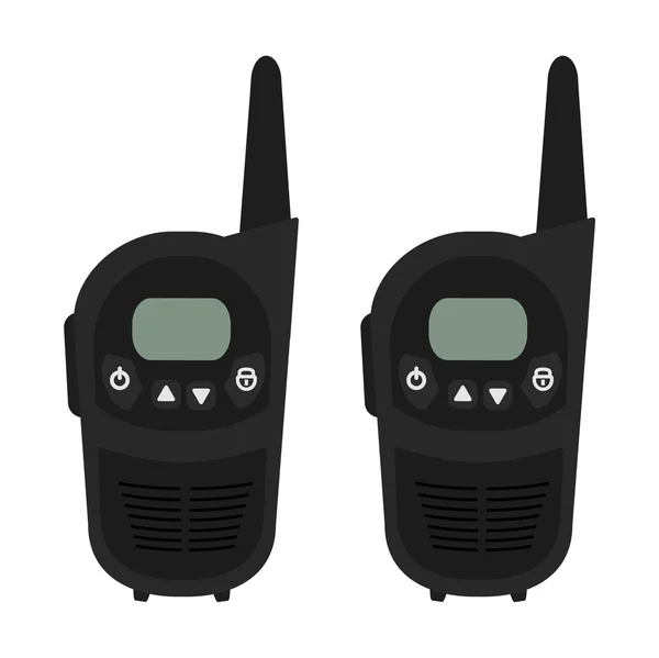 Two travel black radio — Stok Vektör