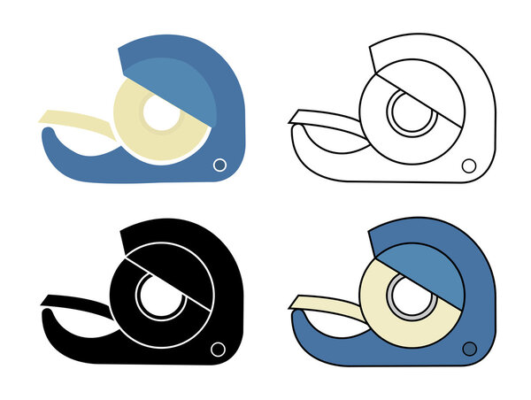 Scotch tape icons set