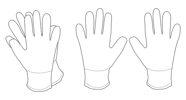Ζευγάρι γάντια εργασίας — Διανυσματικό Αρχείο
