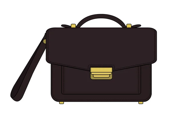 Lyx läder handväska — Stock vektor