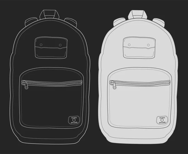 Modern urban backpack set — Stock Vector