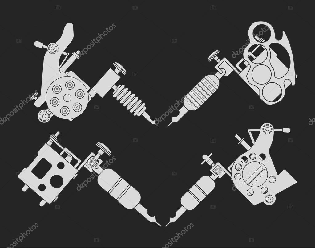Vektorgrafiken Tattoo Machine Vektorbilder Tattoo Machine Depositphotos