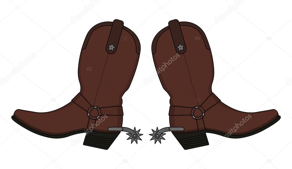 Wild west leather cowboy boots