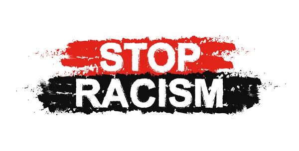 Stop bandiera razzismo — Vettoriale Stock