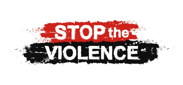 Stop the violence banner — Stock Vector