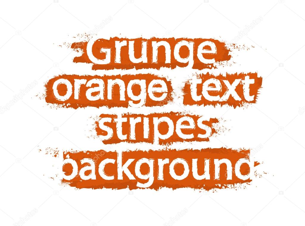 Grunge text on stripes