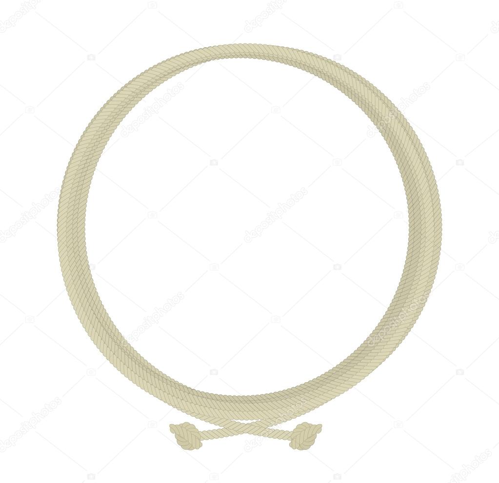 Round old rope frame