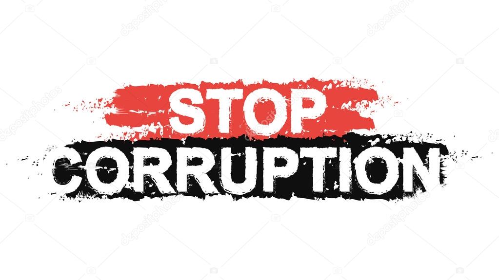 Stop corruption sign