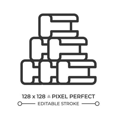 Işınlama hattı simgesi. İnşaat malzemeleri. Mühendislik, endüstriyel. Malzeme yönetimi. Ürün imalatı. İzole vektör çizimi. Taslak sembol. Basit doğrusal çizim. Düzenlenebilir vuruş