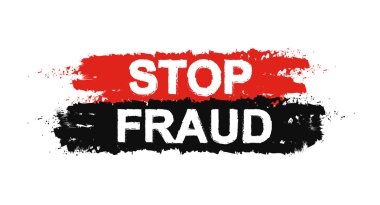Stop fraud grunge sign clipart