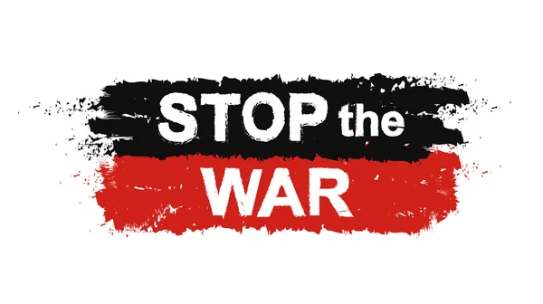 停止战争抗议标语 — 图库矢量图片