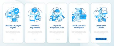 HR, mobil uygulama ekranında mavi renge önem veriyor. Doğrusal kavramlarla düzenlenebilir grafik yönergelerini 5 adımda gezdir. UI, UX, GUI. Montserrat Yarı Kalın, Düzenli yazı tipleri