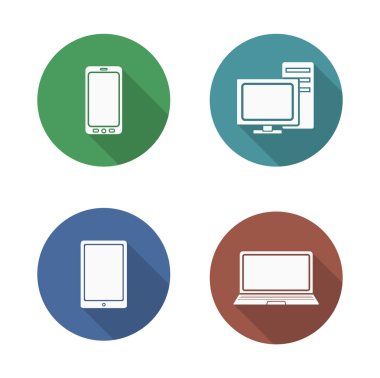 Bilgisayar elektronik Icons set