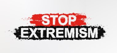 Aşırılık grafiti işaret durdurmak