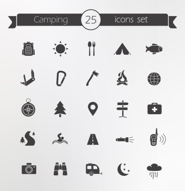Turizm, seyahat Icons set