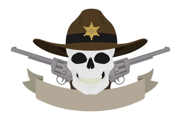 Emblema del sheriff del salvaje oeste — Vector de stock