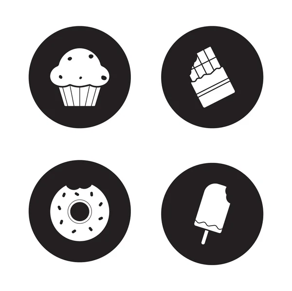 Conjunto de iconos de confitería dulce . — Vector de stock