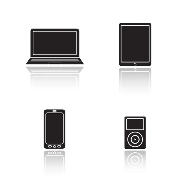 Gadgets électroniques modernes icônes ensemble — Image vectorielle