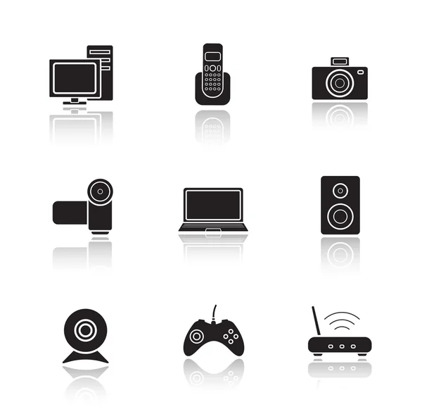 Electronic equipment icons set. — Wektor stockowy