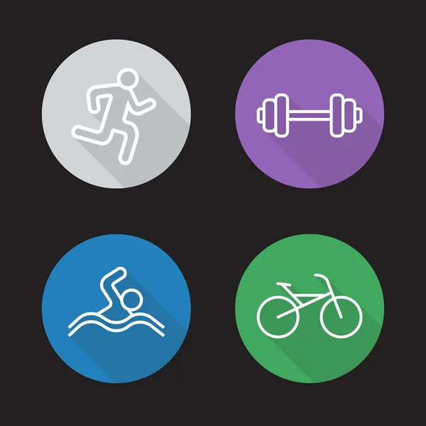 Sport and activity icons set — Stok Vektör