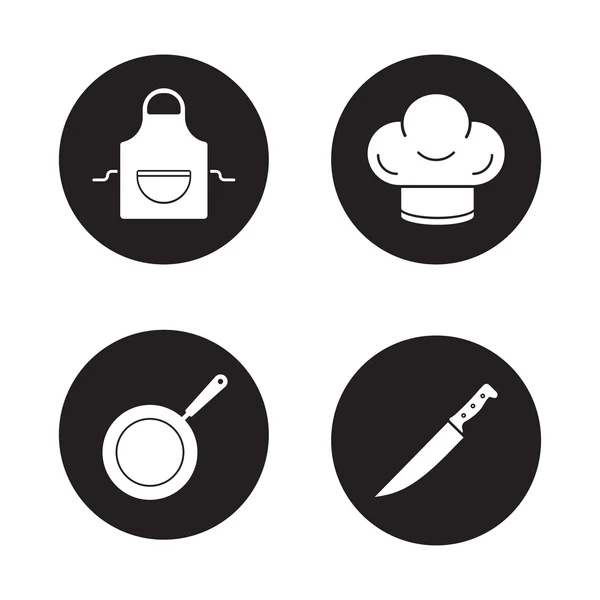 Equipo de cocina iconos conjunto — Vector de stock