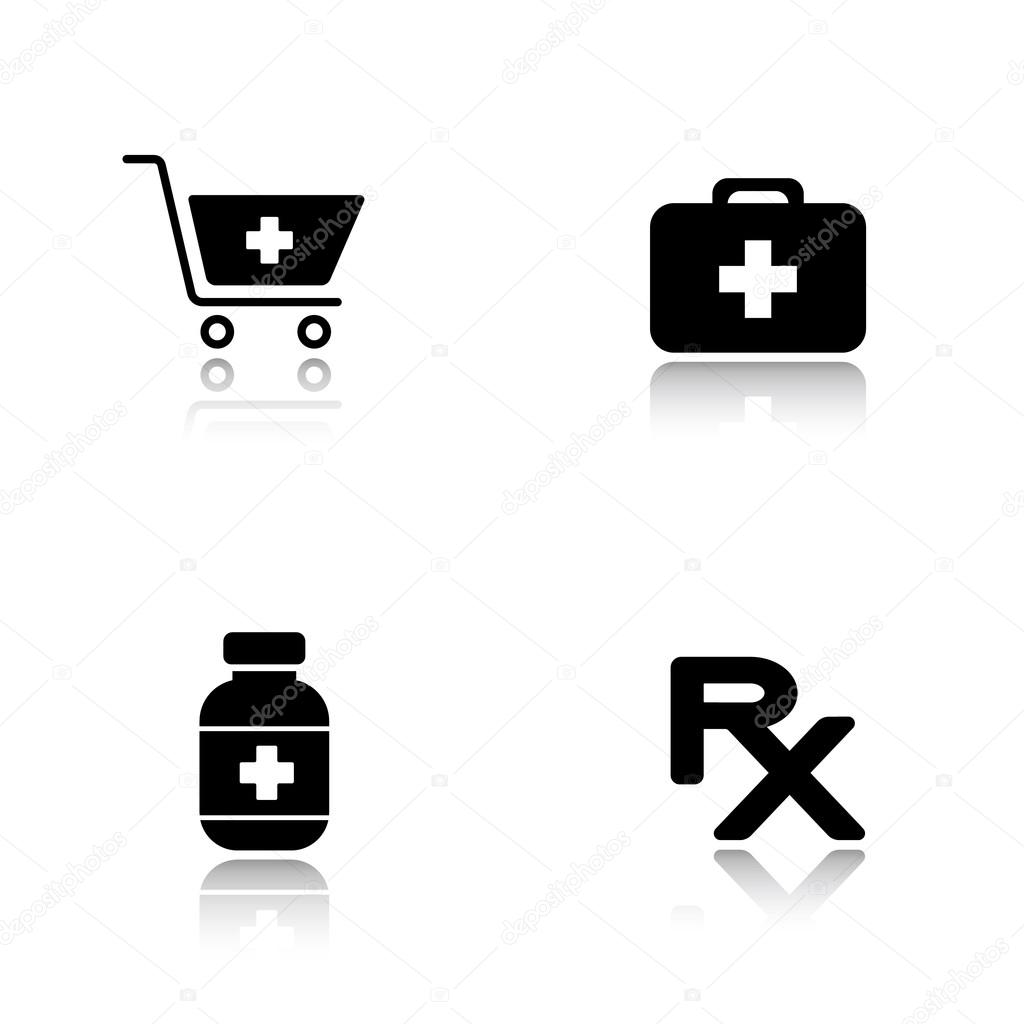Pharmacy website  icons set