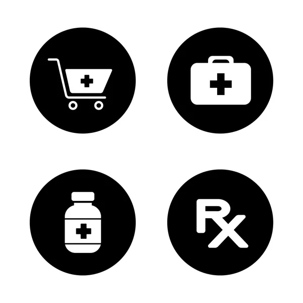 Online pharmacy icons set — Wektor stockowy