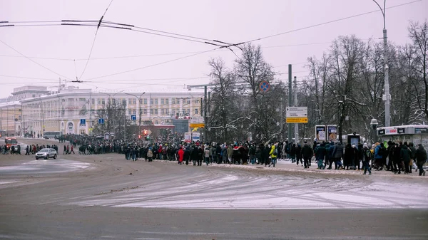 Nizhniy Novgorod, Russia- January 23 2021: Protest against Putin and his friends,rally in defense of Alexei Navalny. — Stock Photo, Image