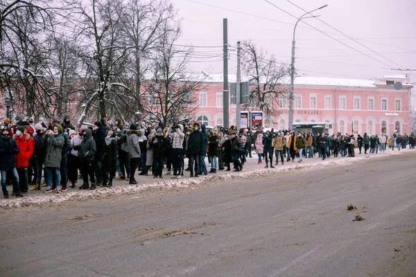 Nizhniy Novgorod Rússia Janeiro 2021 Protesto Contra Putin Seus Amigos — Fotografia de Stock