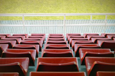Red football seats