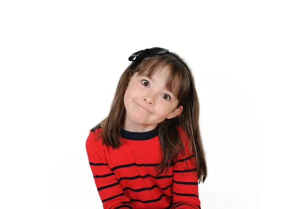 Menina doce com sorriso bonito — Fotografia de Stock