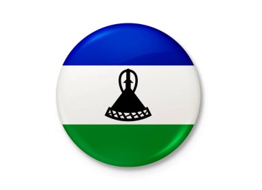 Lesotho bayrağı rüzgarda dalgalanıyor. Arkaplan dokusu. Lesotho. 3d Illustration. 3d Hazırlama.