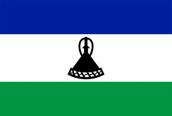 Lesotho Flagge Weht Wind Hintergrundtextur Illustration Render — Stockfoto