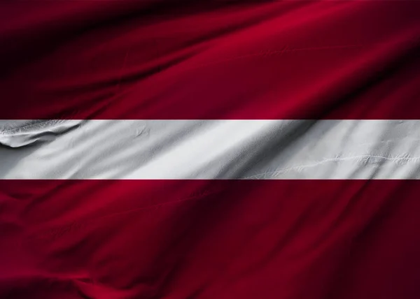 Прапор Латвії Дме Вітрі Текстура Тла Латвія Ілюстрація Рендеринг — стокове фото